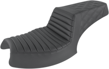 SADDLEMEN Step-Up Seat - Front Tuck-n'-Roll/Rear Lattice Stitch - Black - Challenger I20-06-176