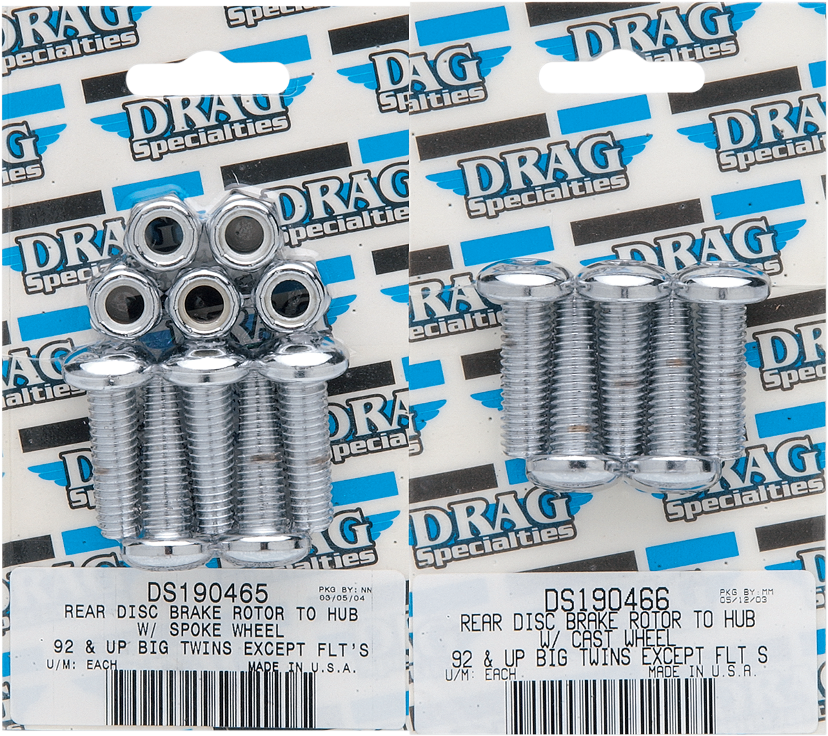 DRAG SPECIALTIES Mounting Kit - Rotor - Spoke - Rear MK306