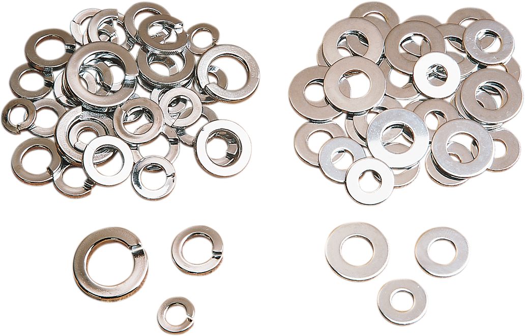 DRAG SPECIALTIES Washers - Lock - Chrome - Kit MPBDR1