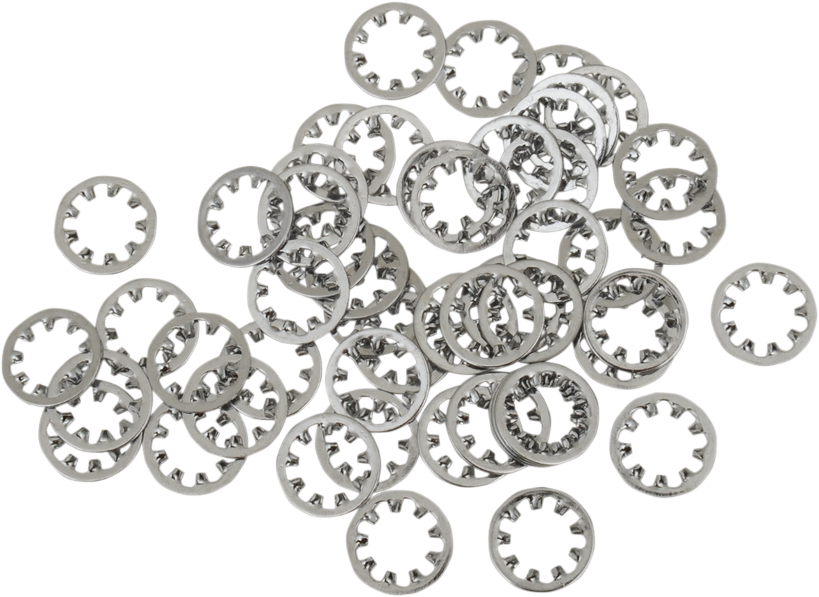 DRAG SPECIALTIES Inside Washer - Star - Chrome - 3/8" MPB459