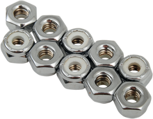 DRAG SPECIALTIES Nuts - Nylon - Chrome - 10-24 MPB271