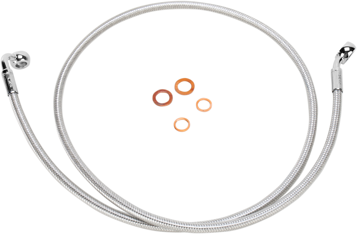 MAGNUM SHIELDING Brake Line - 35/90° - 44" - Polished Stainless 56144SW