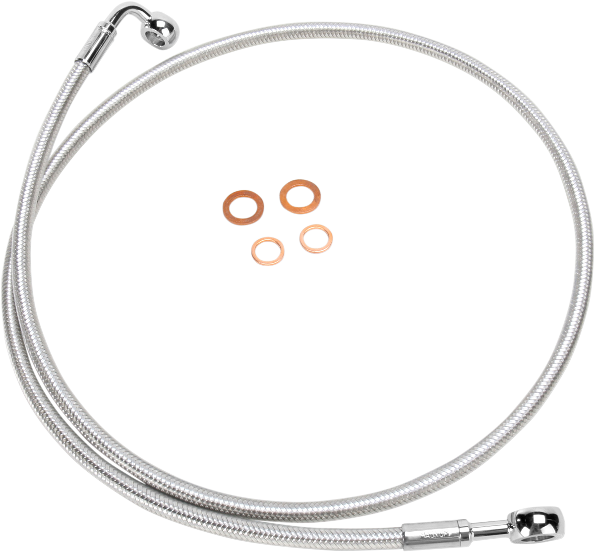 MAGNUM SHIELDING Brake Line - 180/90° - 50" - Polished Stainless 56450SW
