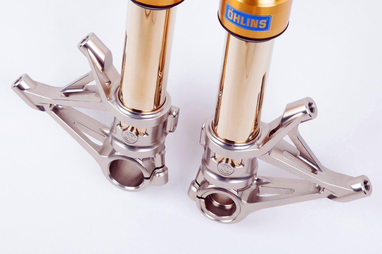 Motocorse Custom Ohlins R&T Forks with SBK Lowers and Billet Triple Clamps and Clip-ons for MV Agusta F3 675 / 800