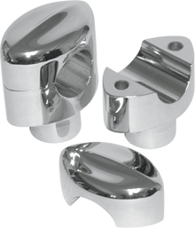LA CHOPPERS Handlebar Risers for 1" Handlebars - Mohawk - 1-1/2" - Chrome LA-7401-01