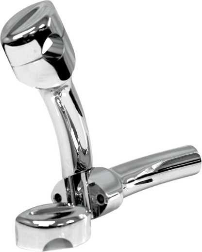 LA CHOPPERS Handlebar Risers for 1" Handlebars - Mohawk - Pullback - 5-1/2" - Chrome LA-7401-05