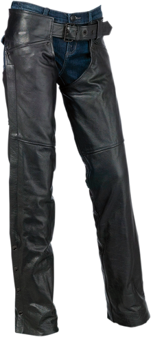 Z1R Women's Sabot Chaps - Black - XL 2815-0099