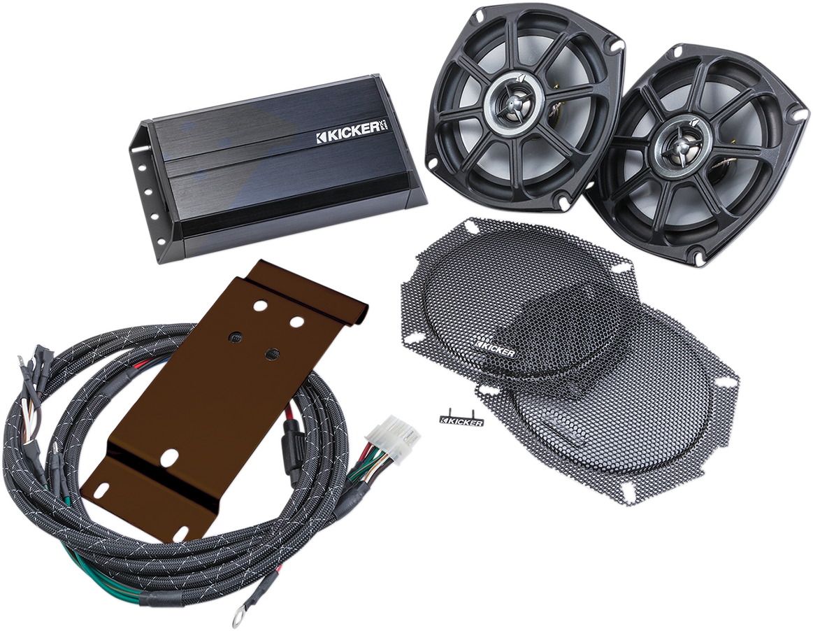 KICKER Speaker Kit - 5-1/4" - 2-Channel Amp - '96-'13 FLHT/FLT/FLTR 46HDT96