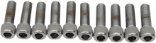 DRAG SPECIALTIES Bolts - Socket-Head/Replacement - Knurled/Fine Thread - 1/4"-28 x 1" - 10 Pack MPB212