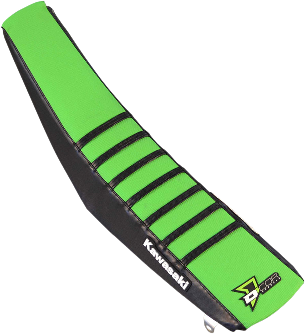D'COR VISUALS Seat Cover - Black/Green - KX '14-'25 30-20-102