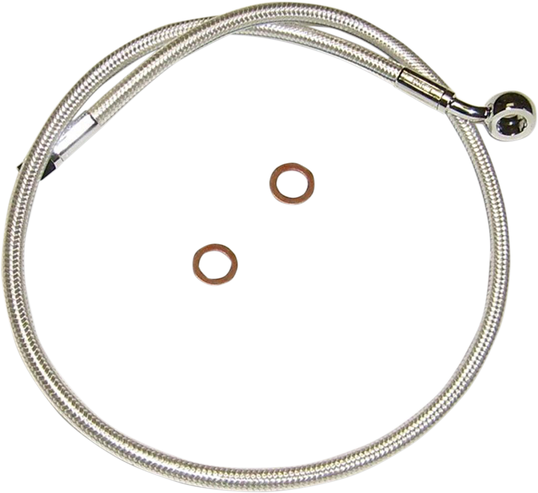 MAGNUM SHIELDING Brake Line - 10mm-Straight - 15" - Sterling Chromite II AS37615
