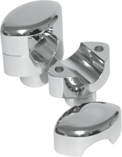 LA CHOPPERS Handlebar Risers for 1" Handlebars - Smooth - 1-1/2" - Chrome LA-7402-01