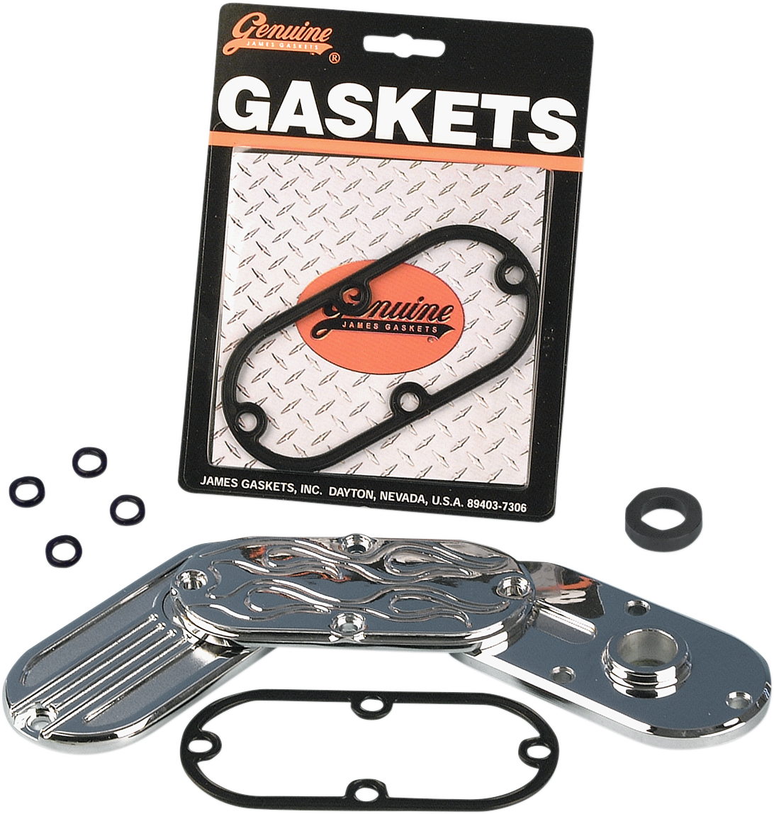 JAMES GASKET Inspection Cover Molded Rubber Oil Seal with Metal Insert - 4 Speed - Dyna/Softail/Big Twin JGI-60567-90-DL
