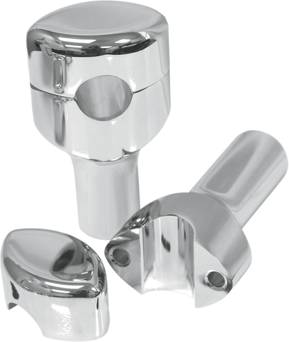 LA CHOPPERS Handlebar Risers for 1" Handlebars - Smooth - 3" - Chrome LA-7402-03
