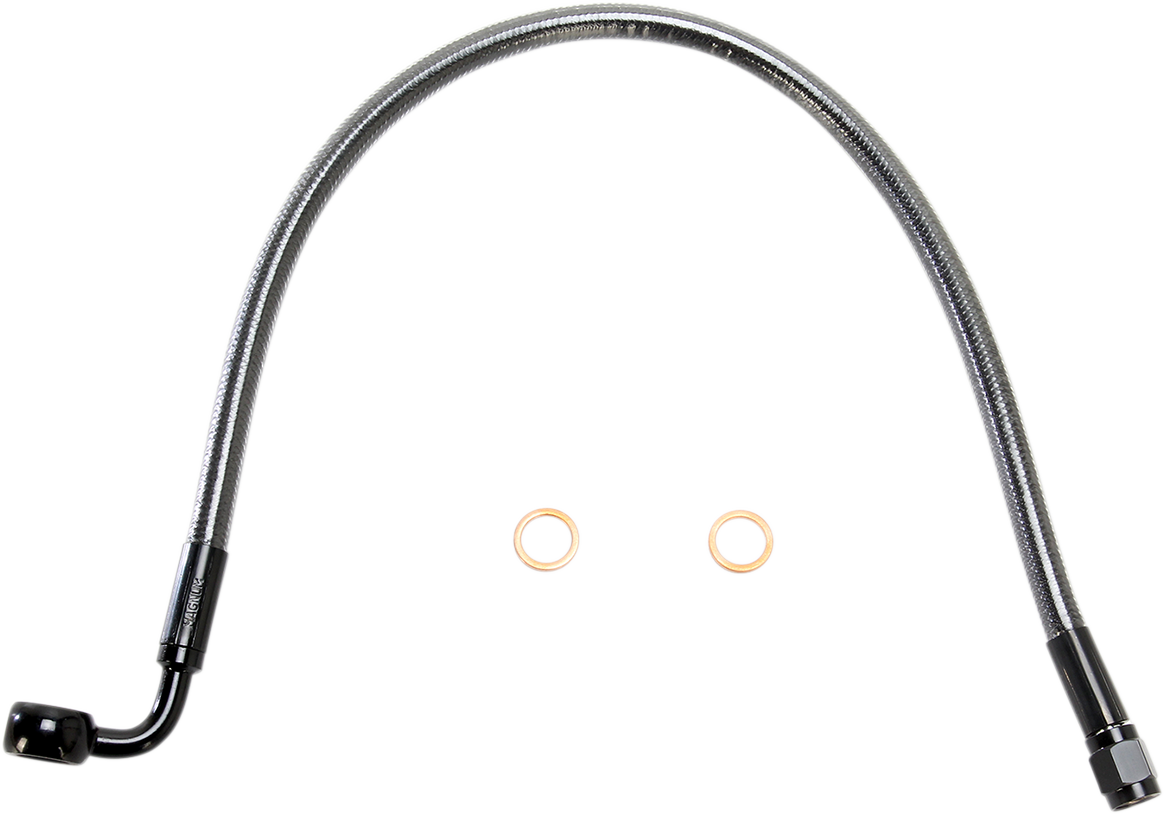 MAGNUM SHIELDING Brake Line - 10 mm-90° - 17" - Black Pearl AS47217