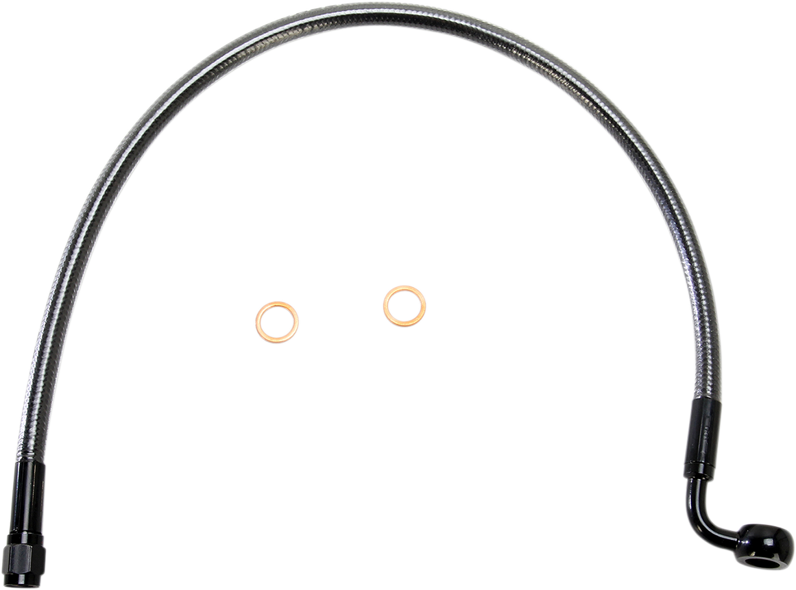 MAGNUM SHIELDING Brake Line - 10 mm-90° - 19" - Black Pearl AS47219