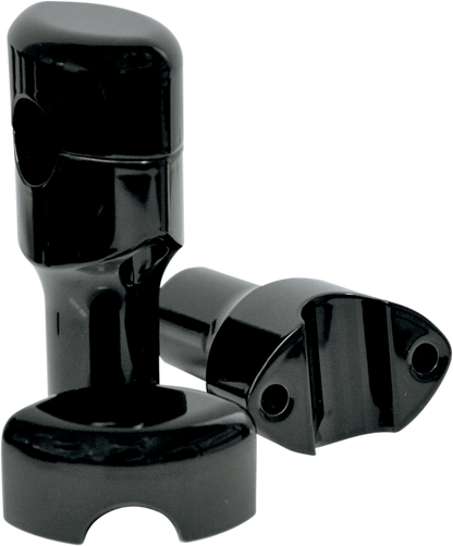LA CHOPPERS Handlebar Risers for 1" Handlebars - Smooth - 3" - Black LA-7402-03B