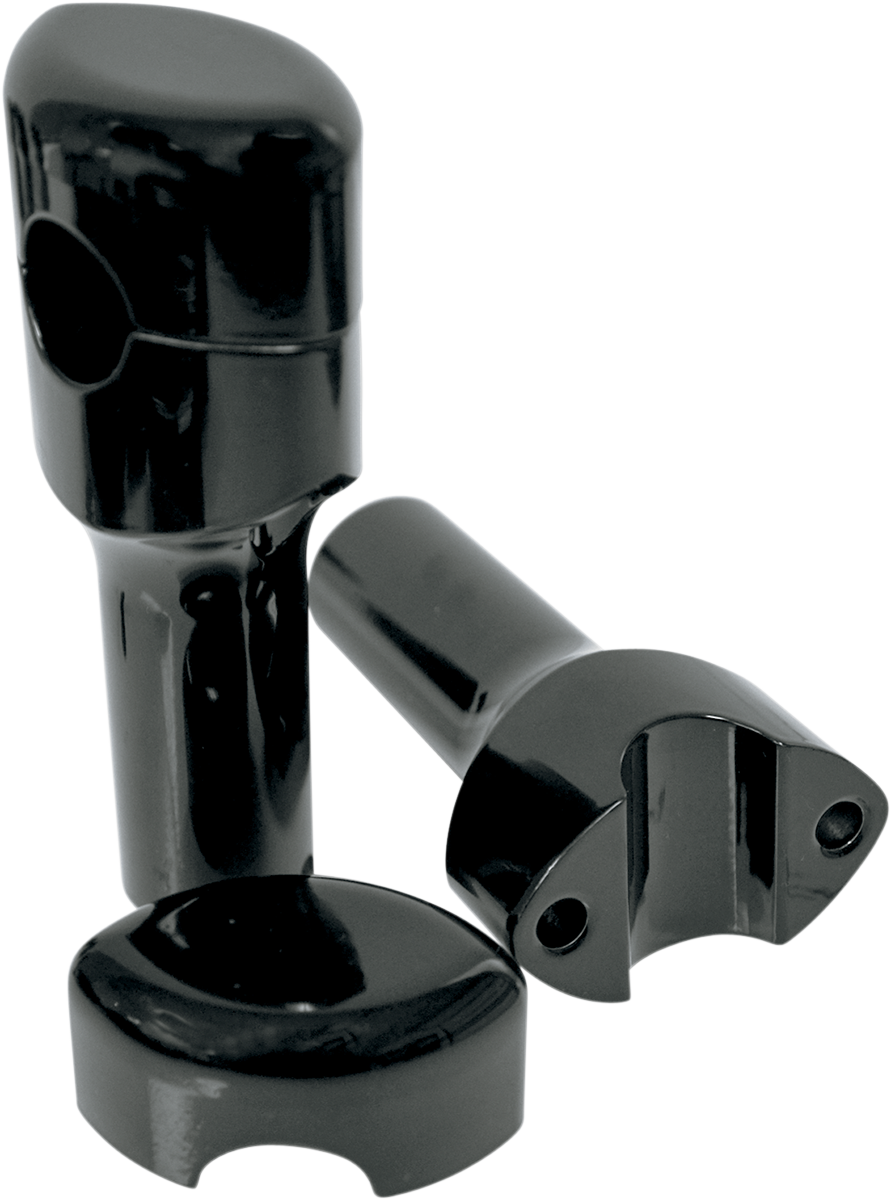 LA CHOPPERS Handlebar Risers for 1" Handlebars - Smooth - 4" - Black LA-7402-04B