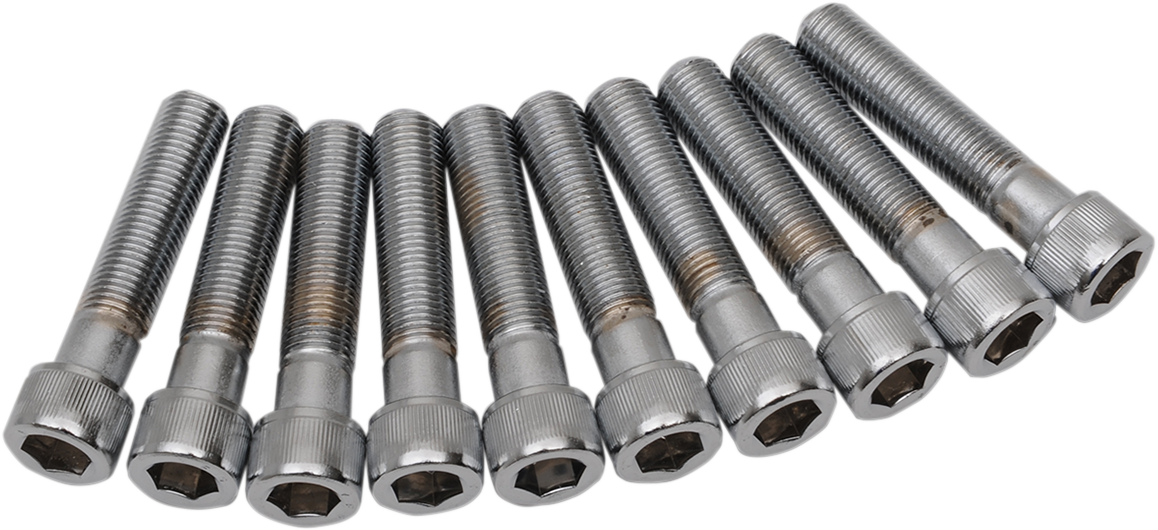 DRAG SPECIALTIES Bolts - Socket-Head/Replacement - Knurled/Fine Thread - 3/8"-24 x 1-3/4" - 10 Pack MPB253