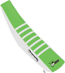 D'COR VISUALS Seat Cover - White/Green/White - KX250/450 '19-'26 30-20-475