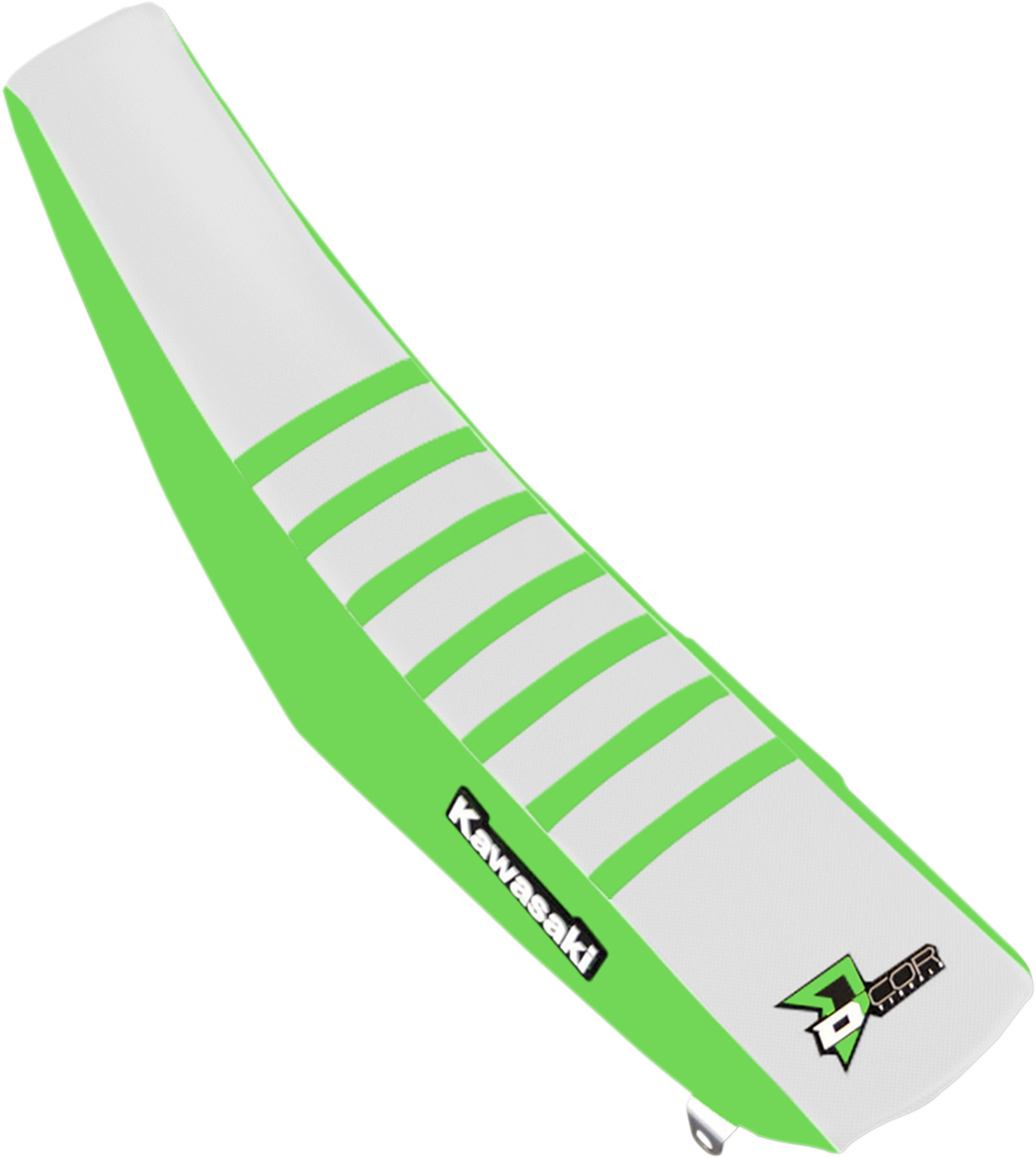 D'COR VISUALS Seat Cover - Green/White - KX250/450 '19-'26 30-20-479