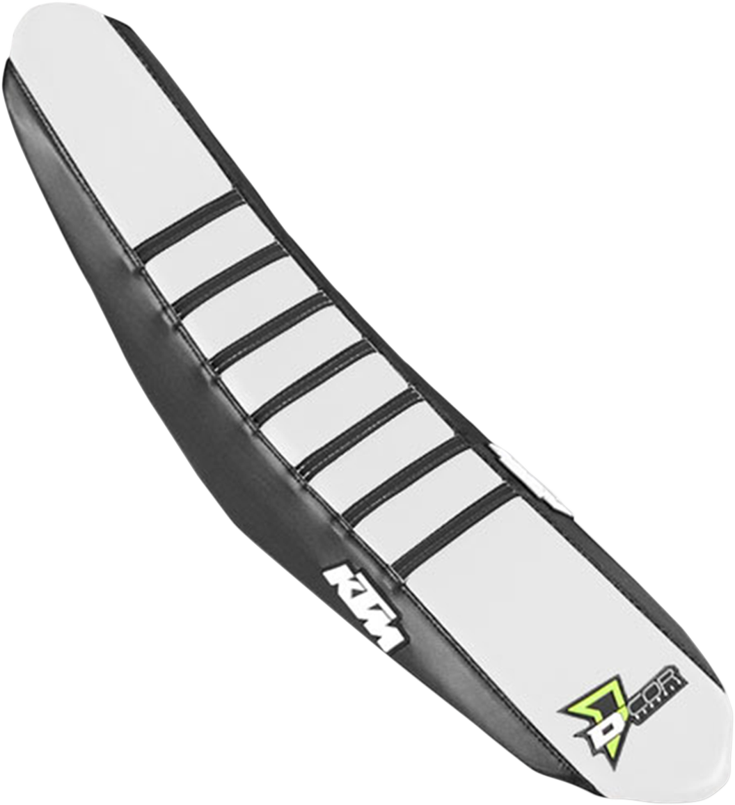 D'COR VISUALS Seat Cover - Black/White - SX/F '16-'18 30-30-217