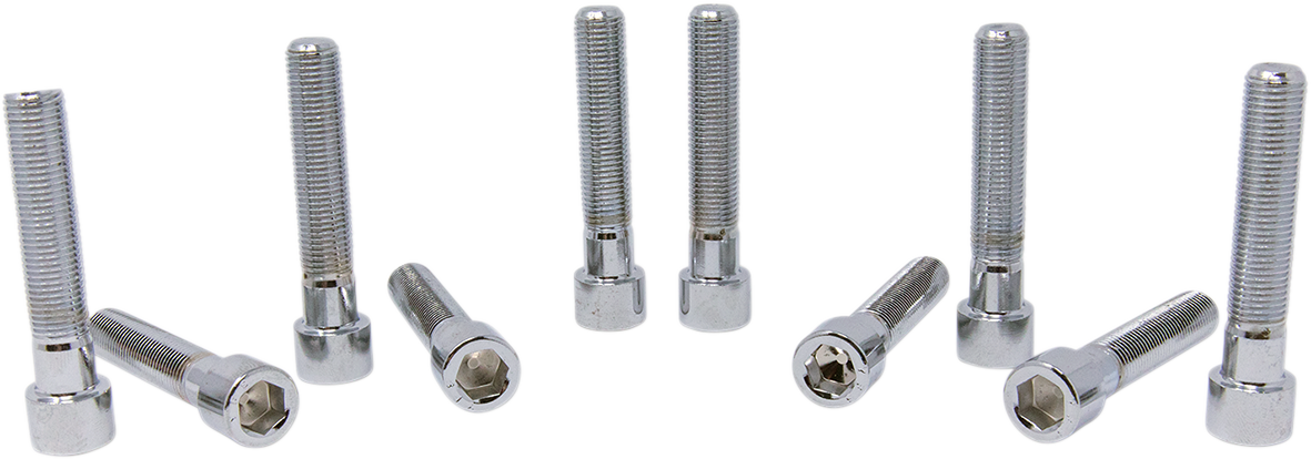 DRAG SPECIALTIES Bolts - Socket-Head/Replacement - Smooth/Fine Thread - 3/8"-24 x 2" - 10 Pack MPB254S