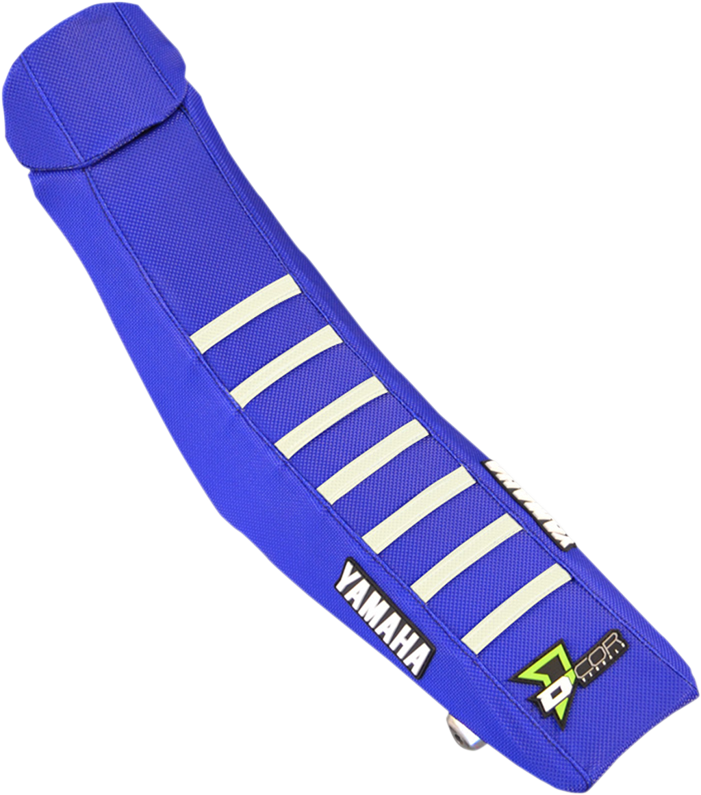 D'COR VISUALS Seat Cover - Blue/White - YZ65 '18-'26 30-50-065
