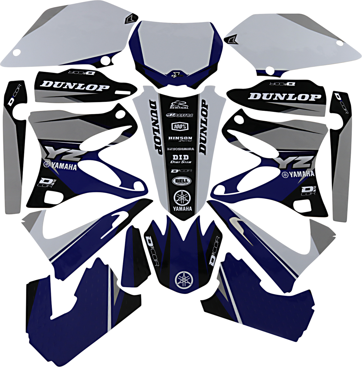 D'COR VISUALS Graphic Kit - Cor 9 Yamaha - YZ 125/250 '06-'14 20-50-124