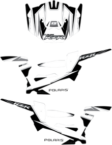 D'COR VISUALS Complete Graphics Kit - White/Black - 2-Door - RZR 20-60-110