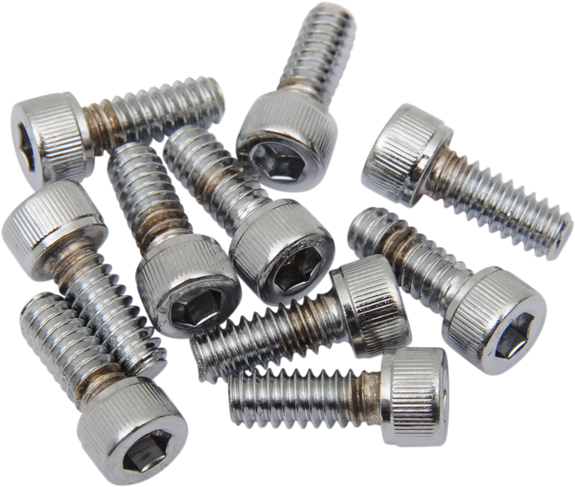 DRAG SPECIALTIES Bolts - Socket-Head - Replacement - Knurled/Coarse Thread - #10-24 x 5/8" - 10 Pack MPB193