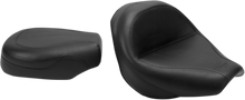 MUSTANG Seat - Vintage - Wide - Touring - Without Driver Backrest - Two-Piece - Smooth - Black - VTX1300 75907