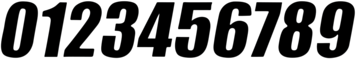 D'COR VISUALS SX Plate Number - #1 - Black - 4" 45-24-1