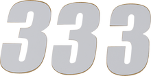 D'COR VISUALS SX Plate Number - #3 - White - 6" 45-16-3