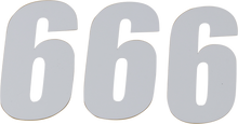 D'COR VISUALS SX Plate Number - #6 - White - 6" 45-16-6