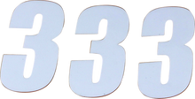 D'COR VISUALS SX Plate Number - #3 - White - 4" 45-14-3