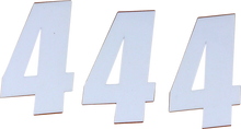 D'COR VISUALS SX Plate Number - #4 - White - 4" 45-14-4