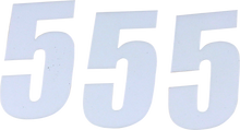 D'COR VISUALS SX Plate Number - #5 - White - 4" 45-14-5