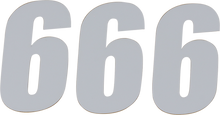D'COR VISUALS SX Plate Number - #6 - White - 4" 45-14-6