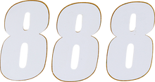 D'COR VISUALS SX Plate Number - #8 - White - 4" 45-14-8