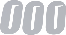 D'COR VISUALS Slash Number Plate - #0 - White - 6" 45-30-0