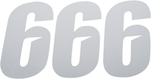 D'COR VISUALS Slash Number Plate - #6 - White - 6" 45-30-6