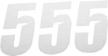 D'COR VISUALS Slash Number Plate - #5 - White - 4" 45-28-5