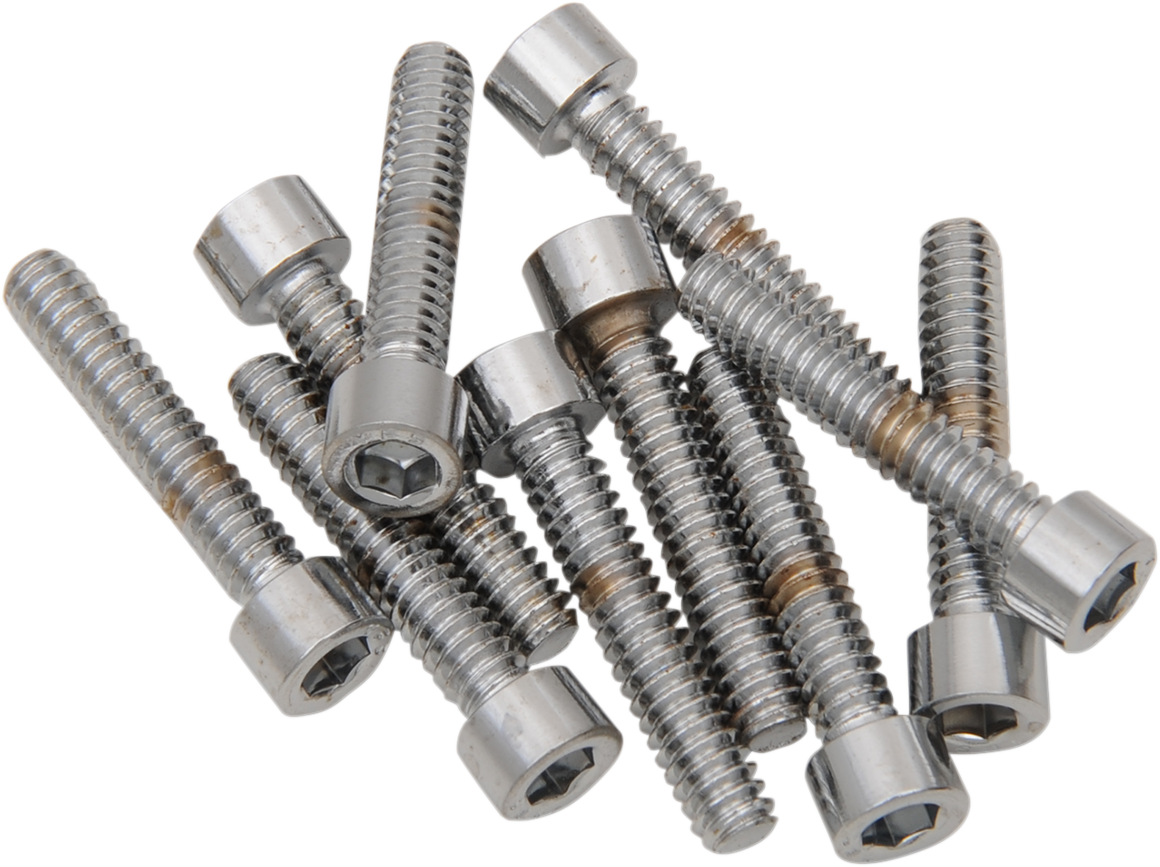 DRAG SPECIALTIES Bolts - Socket-Head - Replacement - Smooth/Coarse Thread - #10-24 x 3/4" - 10 Pack MPB194S