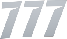 D'COR VISUALS Slash Number Plate - #7 - White - 4" 45-28-7