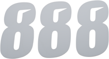 D'COR VISUALS Slash Number Plate - #8 - White - 4" 45-28-8