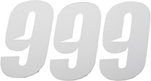 D'COR VISUALS Slash Number Plate - #9 - White - 4" 45-28-9