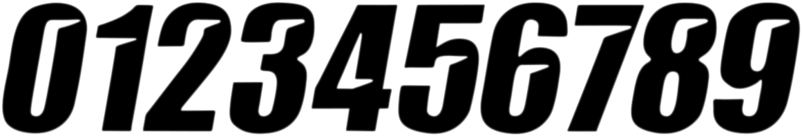 D'COR VISUALS Slash Number Plate - #5 - Black - 7" 45-31-5