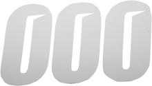 D'COR VISUALS Slash Number Plate - #0 - White - 7" 45-32-0