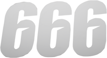 D'COR VISUALS Slash Number Plate - #6 - White - 7" 45-32-6